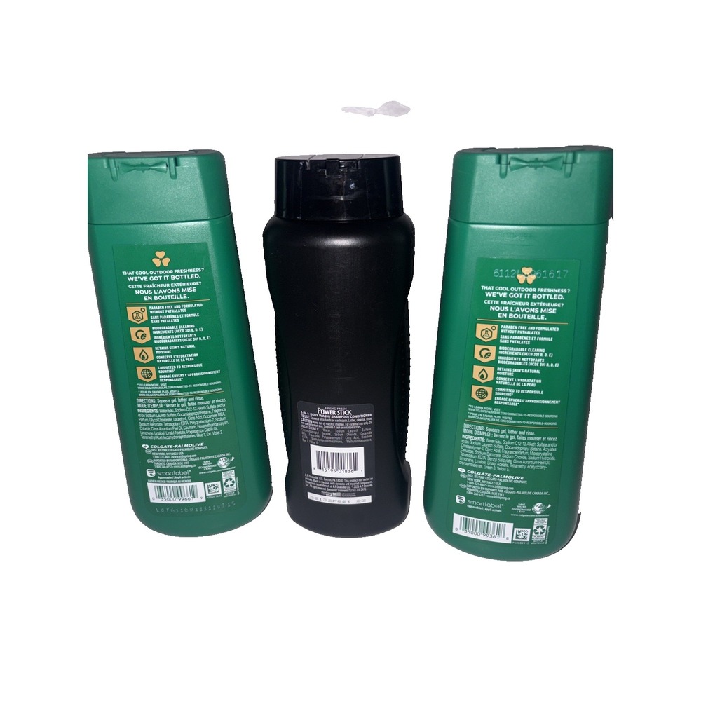 (3) Pack Power Stick 3-in-1 Shampoo Conditioner Body Wash / Irish Spring - Picture 2 of 5